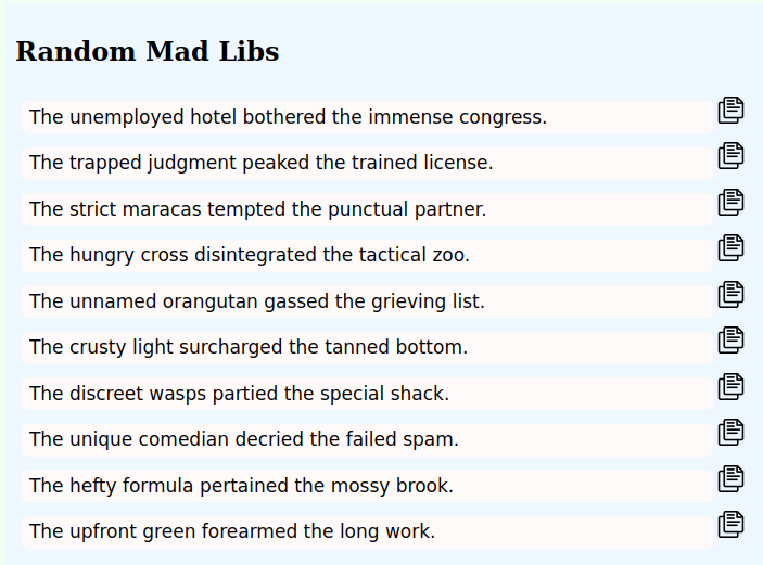 madlibs screenshot